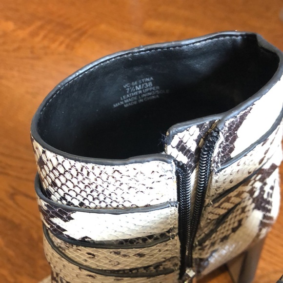 Vince Camuto Snake Heeled Boots - Picture 5 of 8